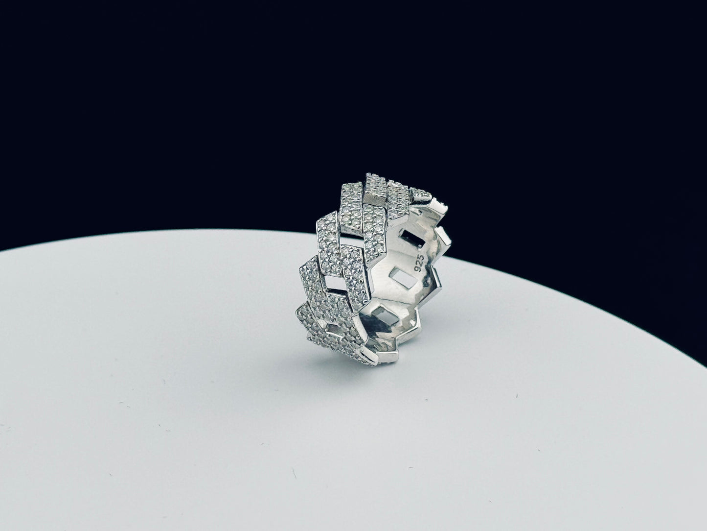ICED OUT CUBAN RING
