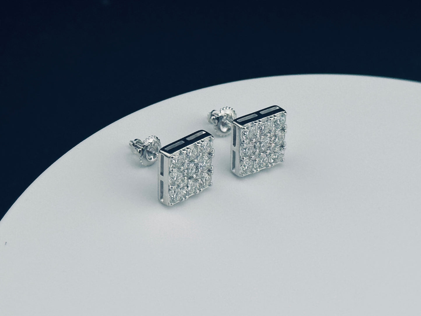 ICED OUT SQUARE EARRINGS
