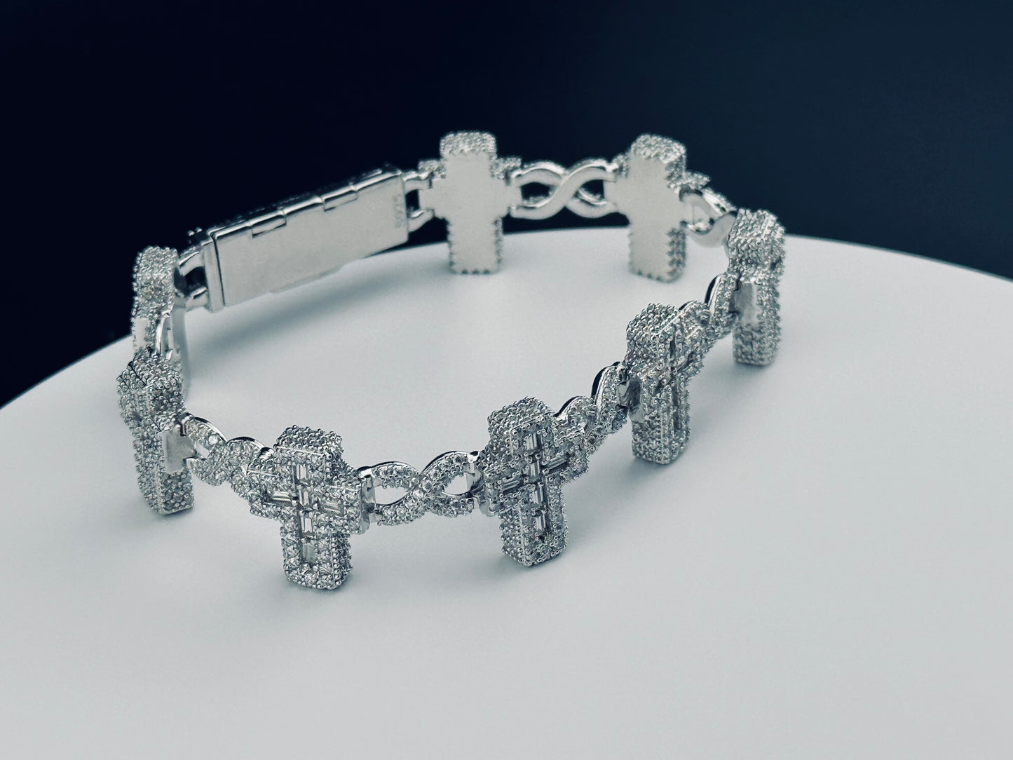 ICED OUT CROSS BRACELET