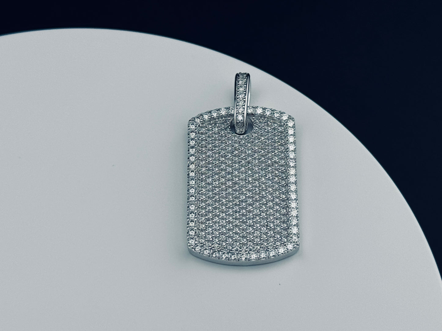 ICED OUT DOG-TAG PENDANT
