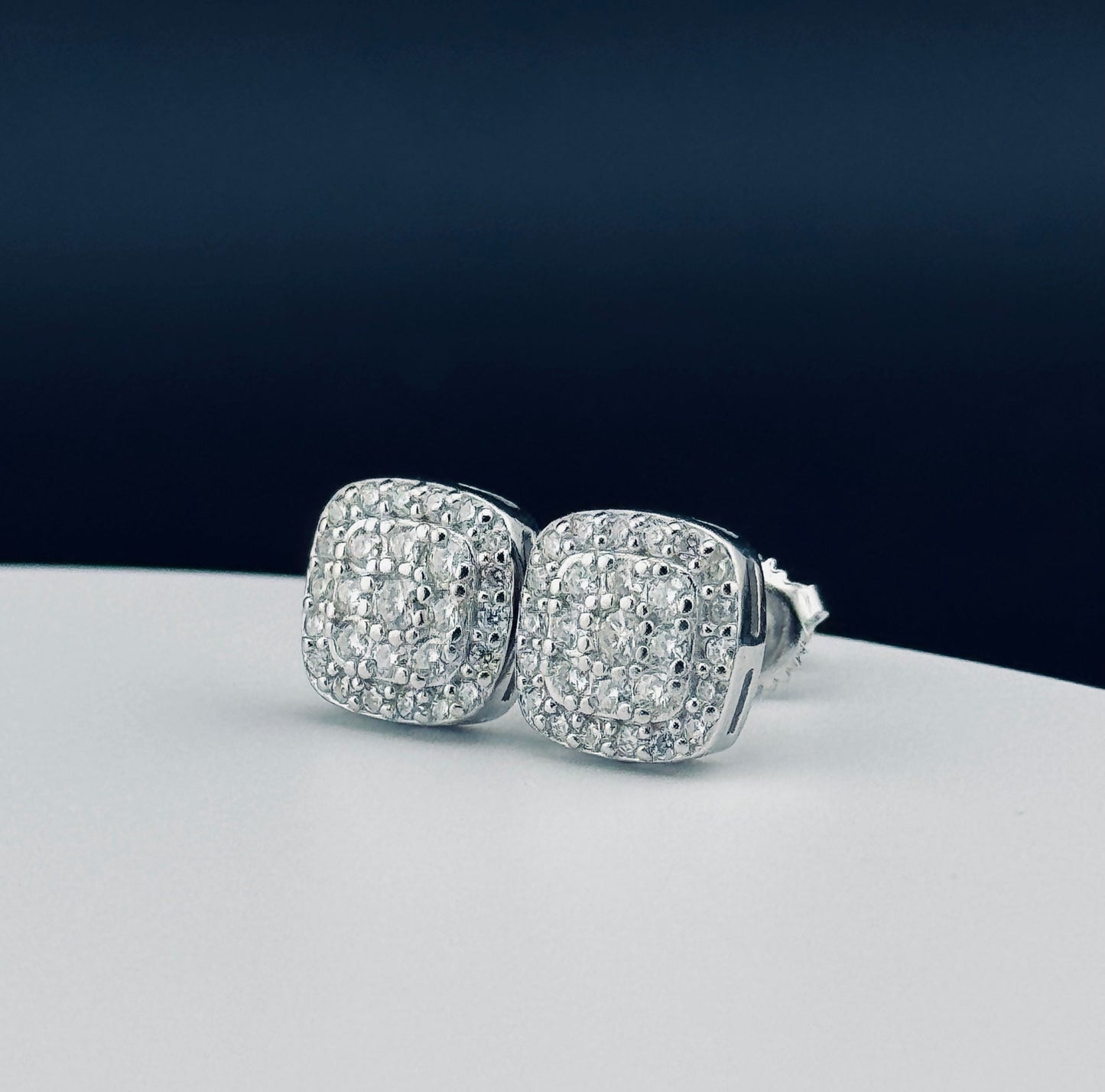 FULLY ICED OUT STUD EARRINGS