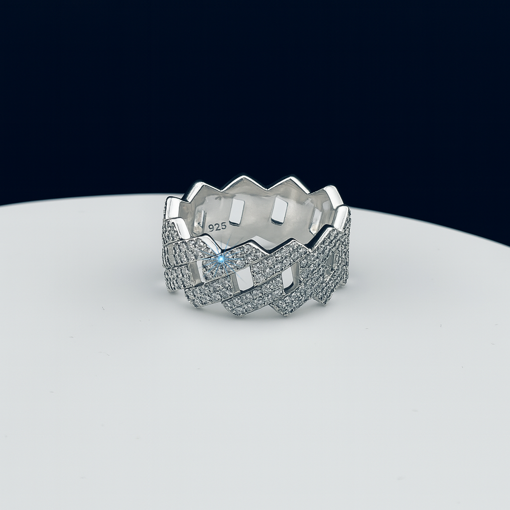 ICED OUT CUBAN RING