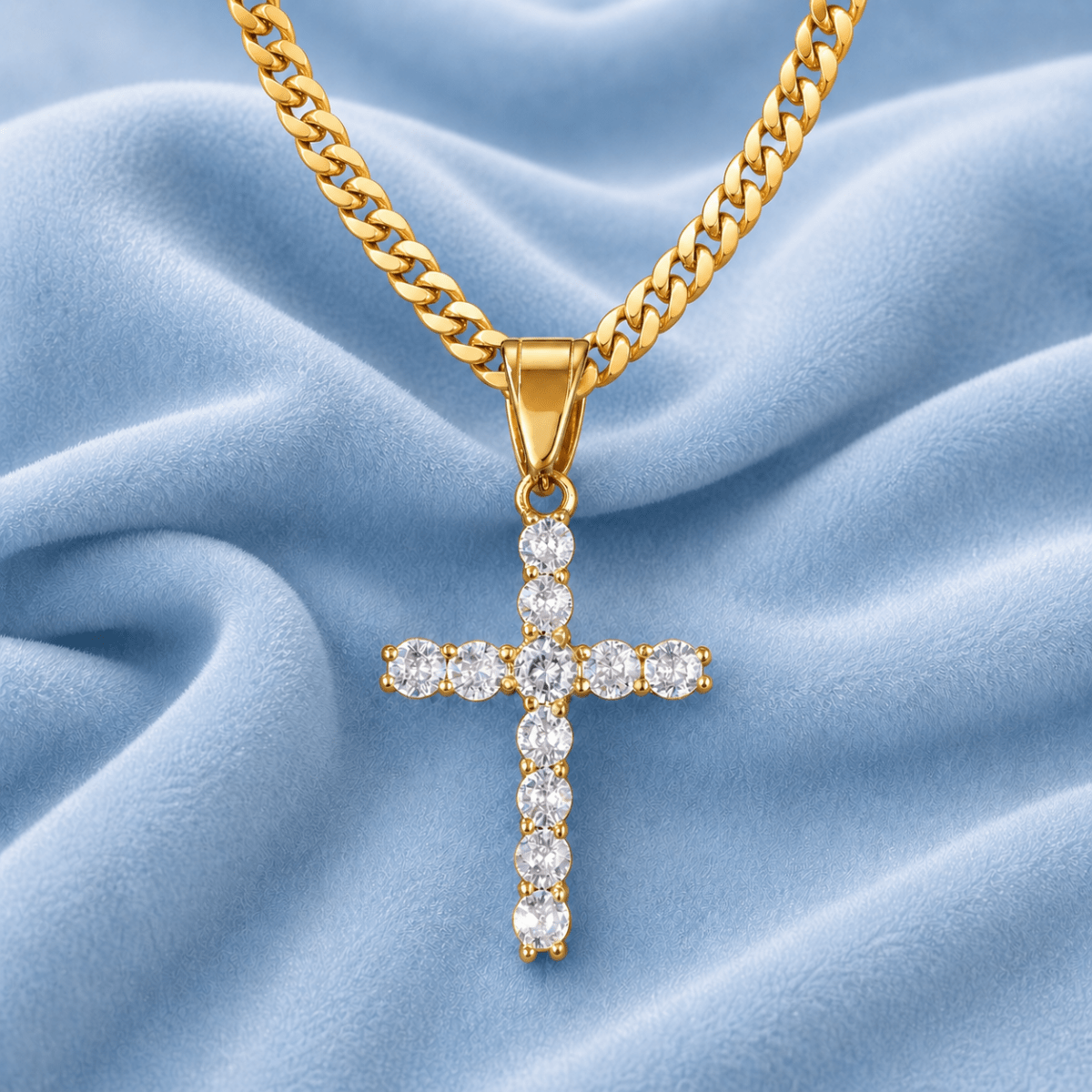 ICED CROSS PENDANT - jewelryresell