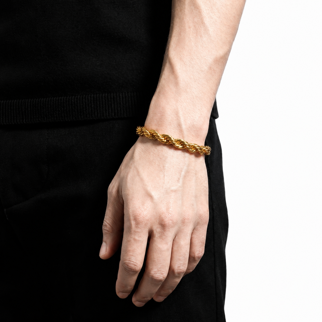 10MM THICK ROPE BRACELET LOBSTER CLASP