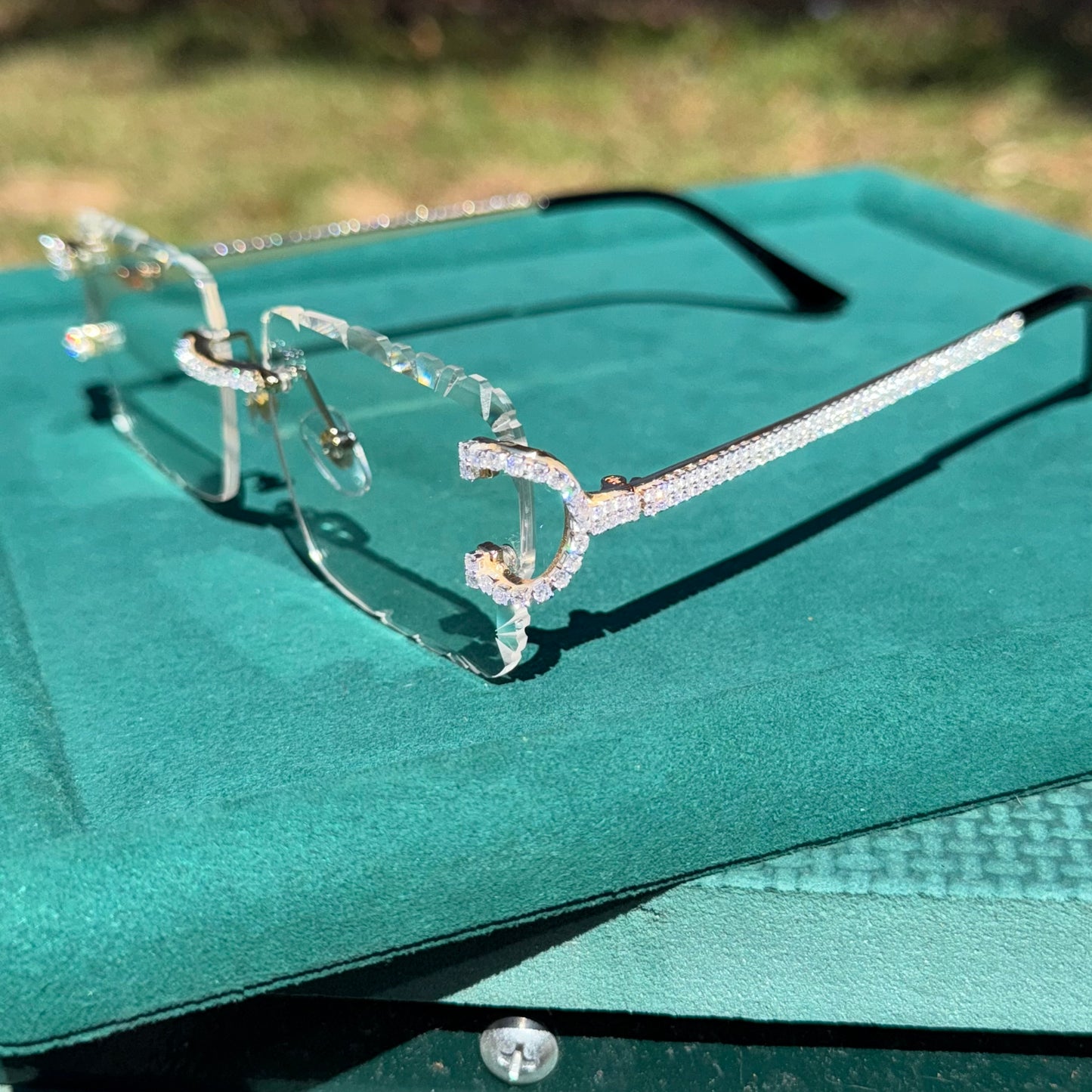 Clear Iced out Designer Glasses