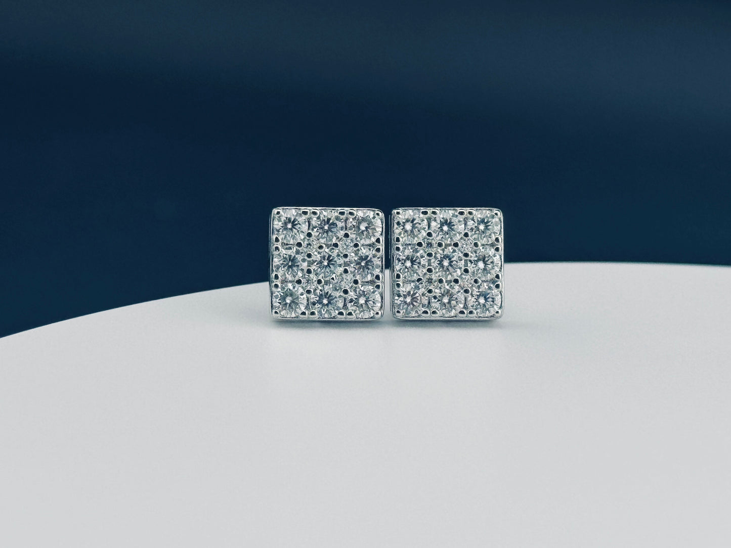ICED OUT SQUARE EARRINGS
