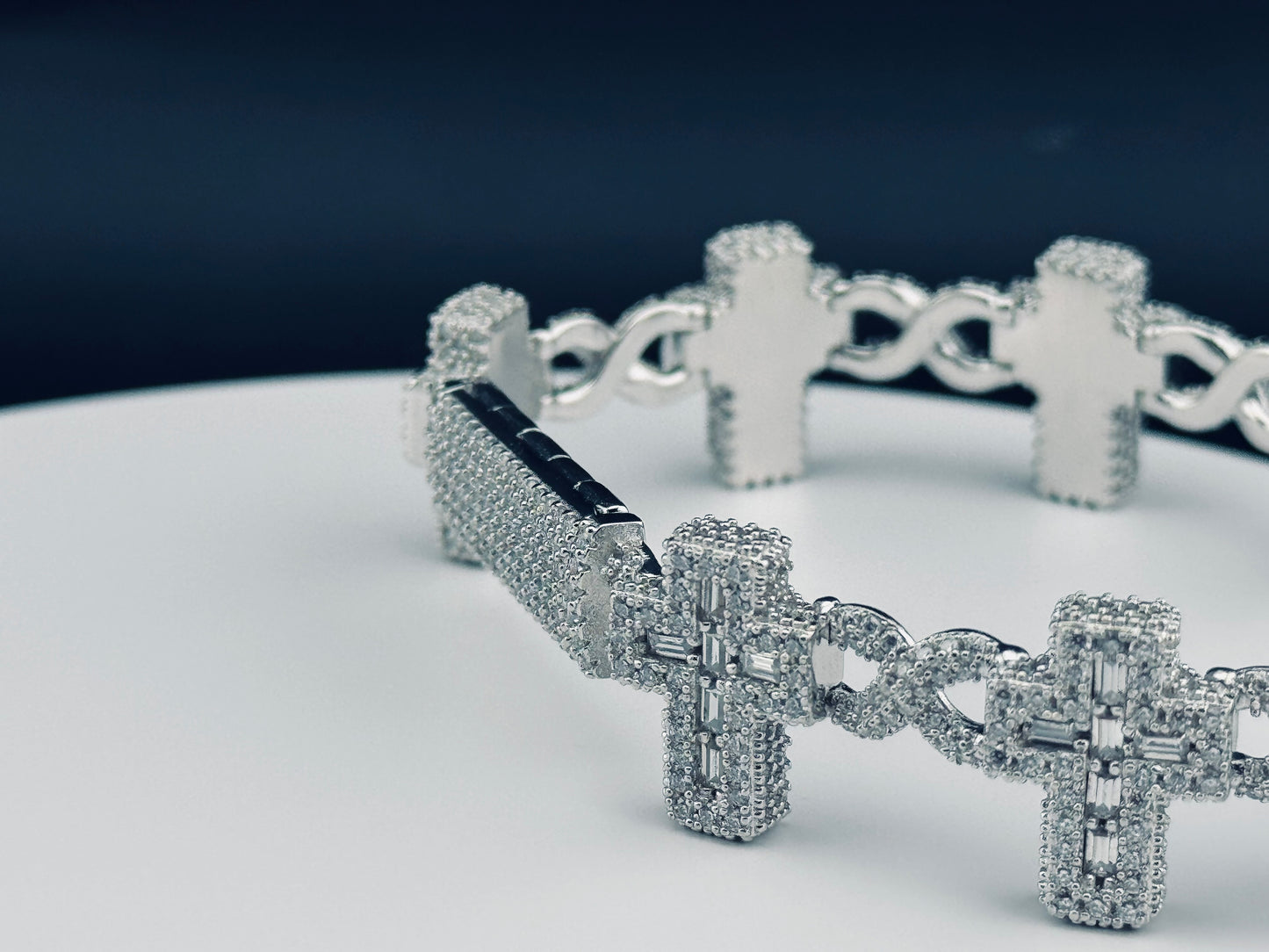 ICED OUT CROSS BRACELET