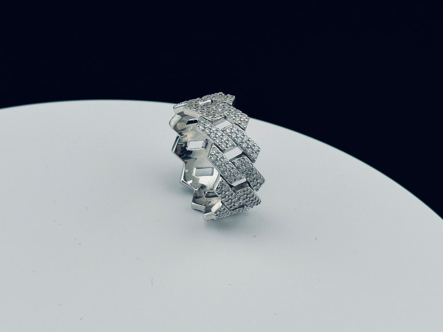 ICED OUT CUBAN RING