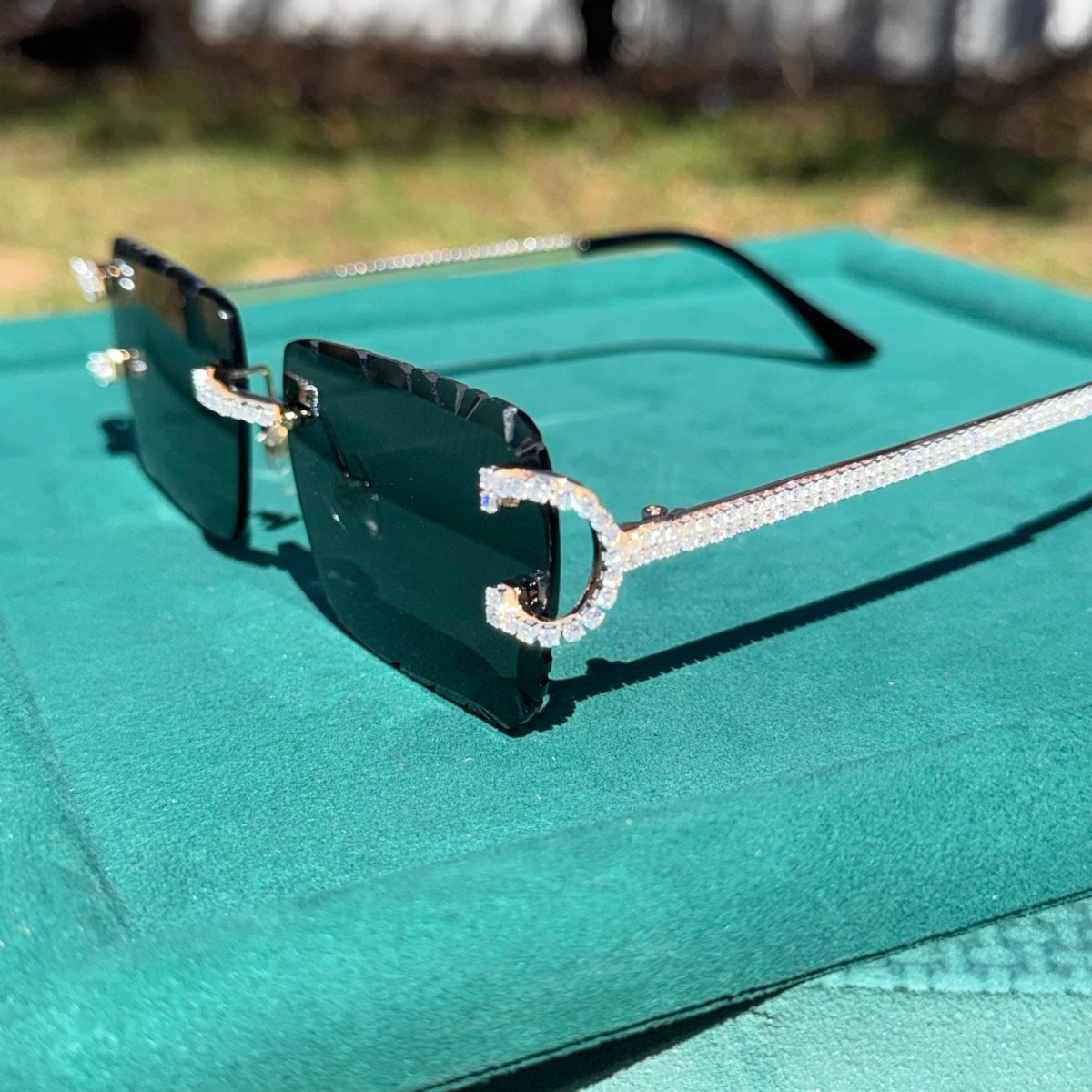 Black Iced out Designer Glasses - jewelryresell