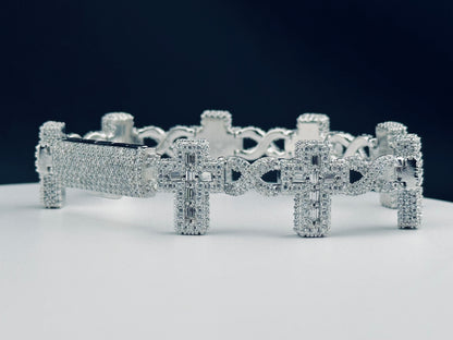 ICED OUT CROSS BRACELET