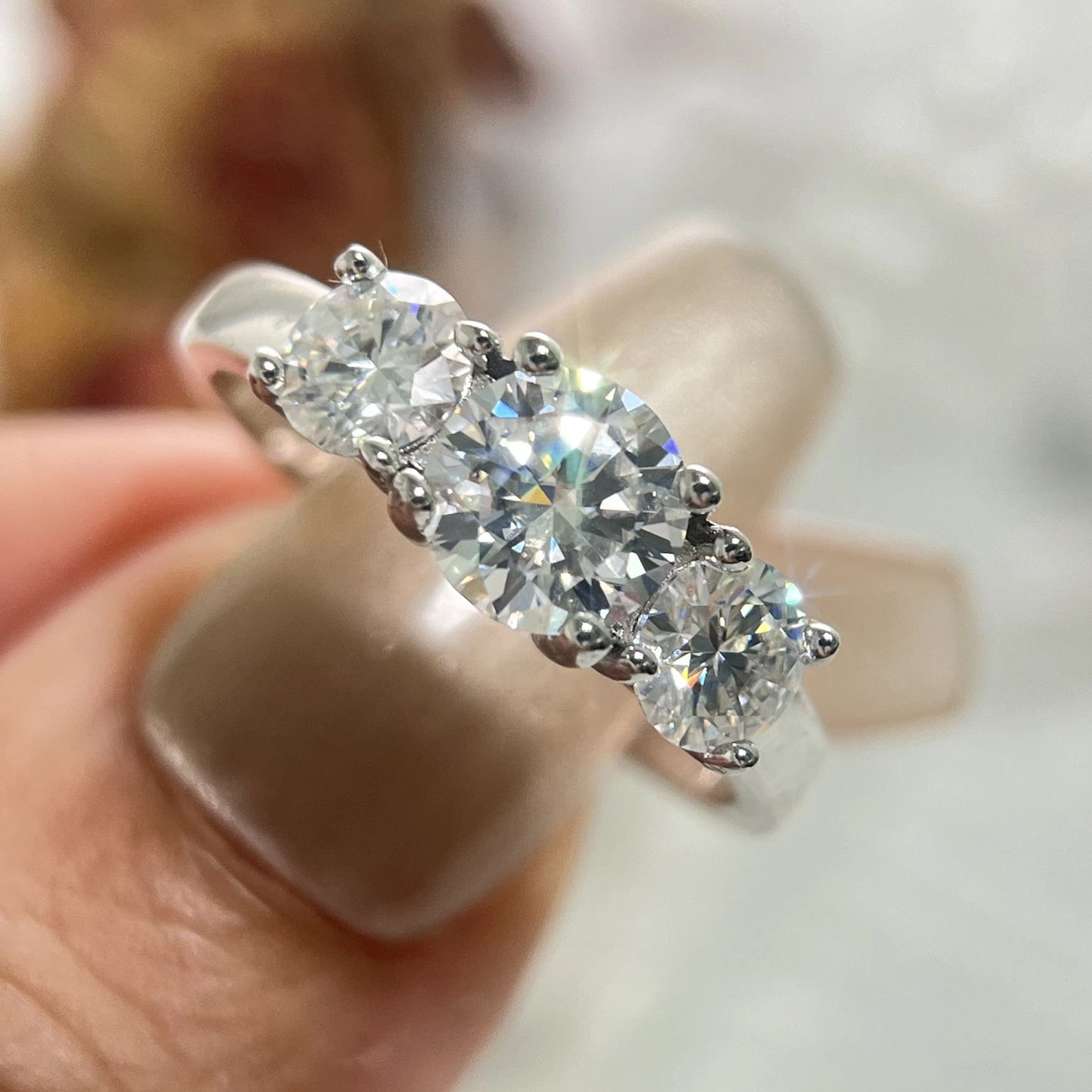 TRIPLE MOISSANTE RING