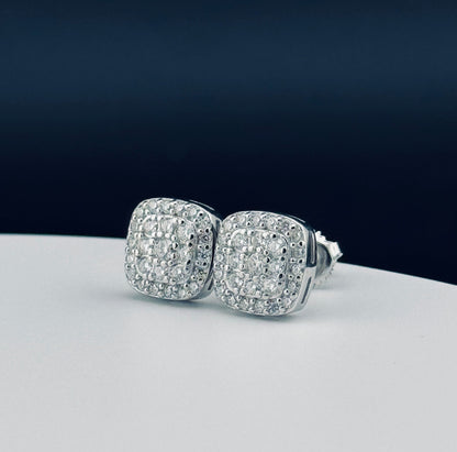 FULLY ICED OUT STUD EARRINGS