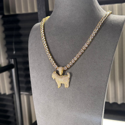5MM TENNIS CHAIN & GOAT PENDANT