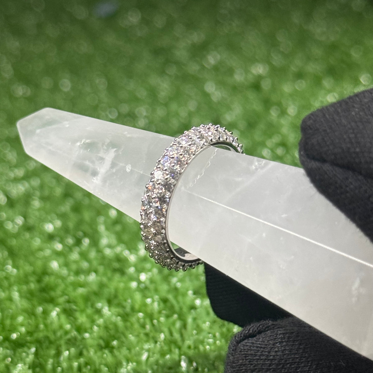 PAVE RING 8mm VVS MOISSANITE