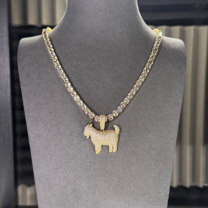 5MM TENNIS CHAIN & GOAT PENDANT