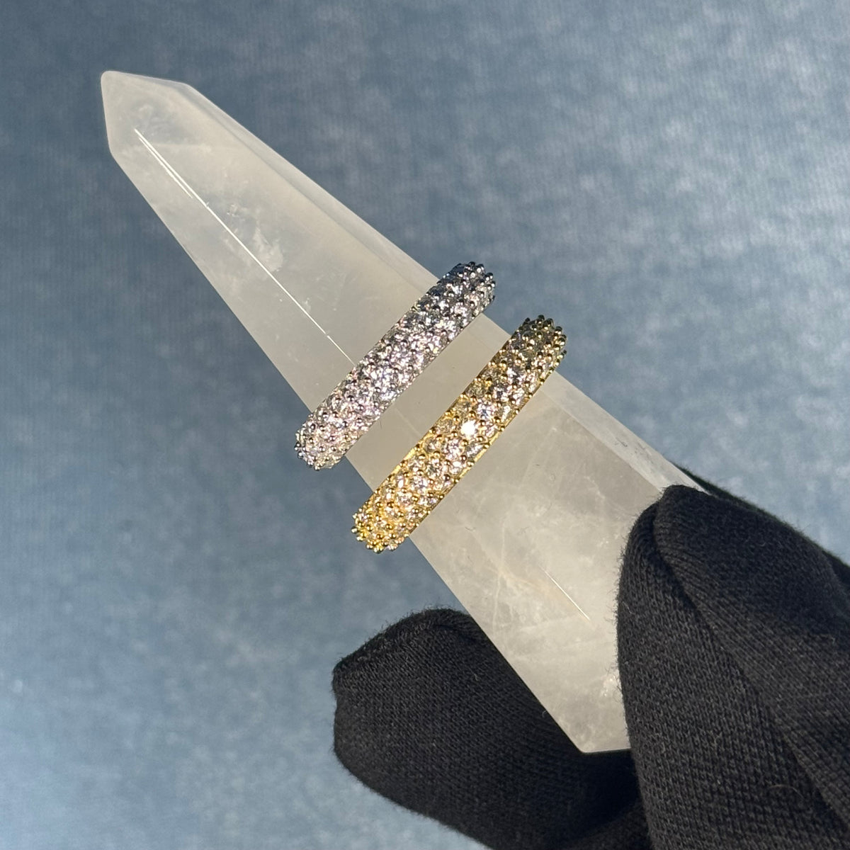 PAVE RING 8mm VVS MOISSANITE