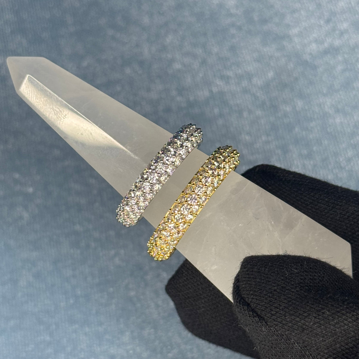 PAVE RING 8mm VVS MOISSANITE