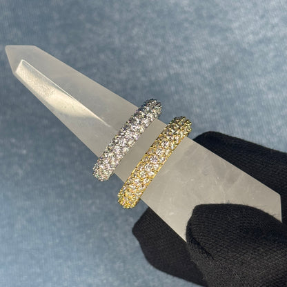 PAVE RING 8mm VVS MOISSANITE