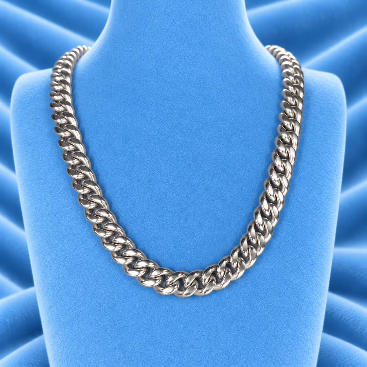 CUBAN LINK CHAIN PUSH CLASP 12MM