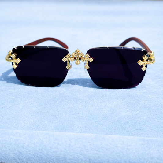 Purple Cross Glasses