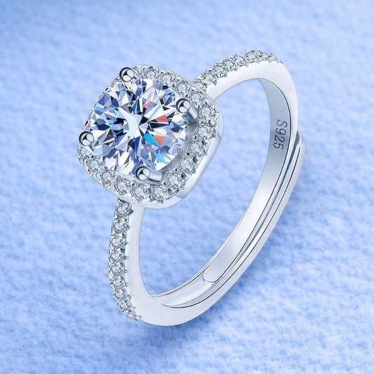 Square Halo Ring 1ct