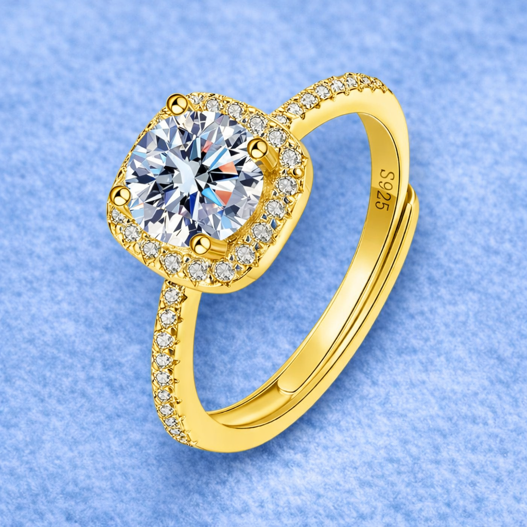 Square Halo Ring 1ct