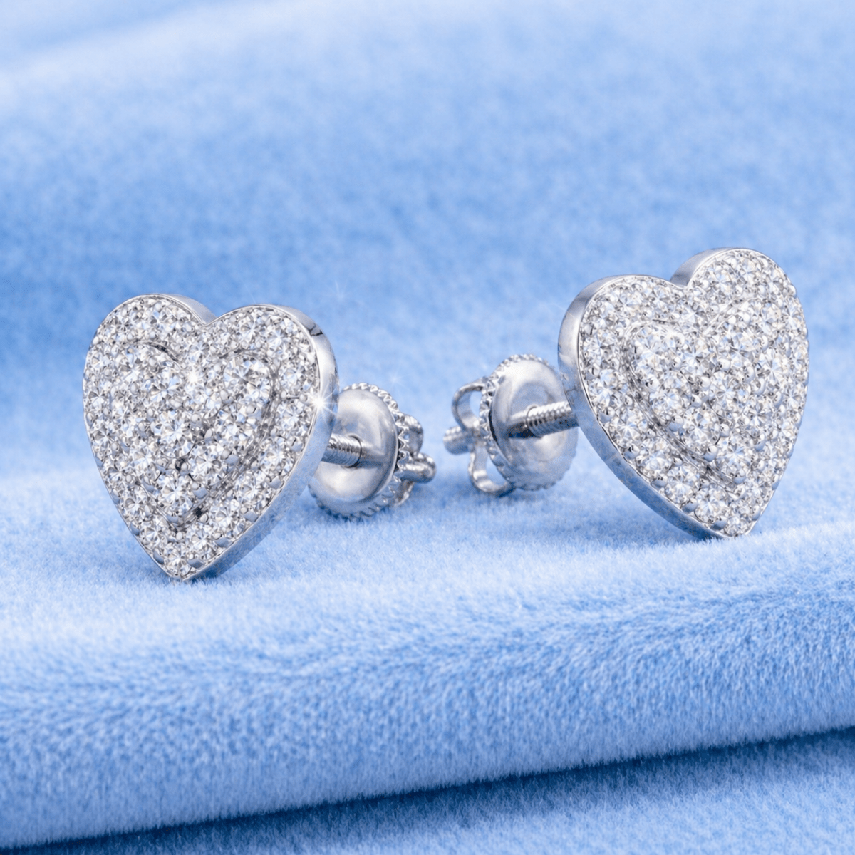 8mm Heart Earrings - jewelryresell