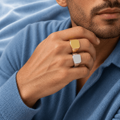 SQUARE SIGNET RING 12.5MM - jewelryresell