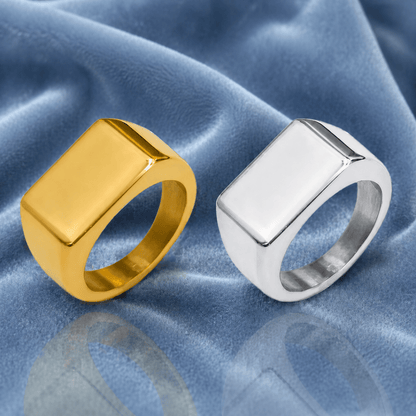 RECTANGLE SIGNET RING 10MM - jewelryresell