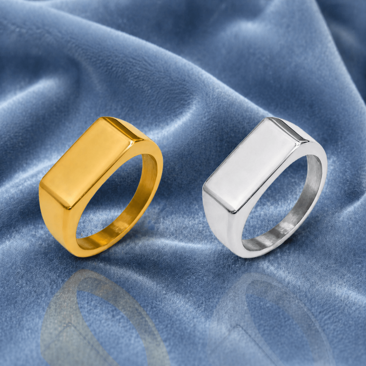 RECTANGLE SIGNET RING 10MM - jewelryresell