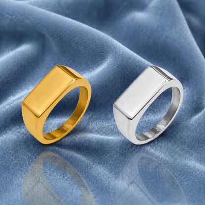 RECTANGLE SIGNET RING 10MM - jewelryresell