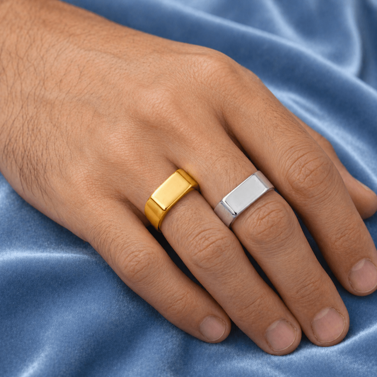 RECTANGLE SIGNET RING 10MM - jewelryresell