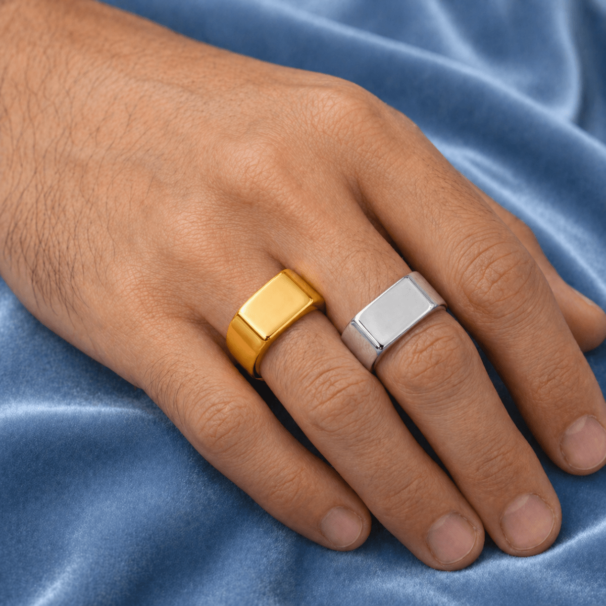 RECTANGLE SIGNET RING 10MM - jewelryresell