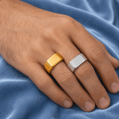 RECTANGLE SIGNET RING 10MM - jewelryresell