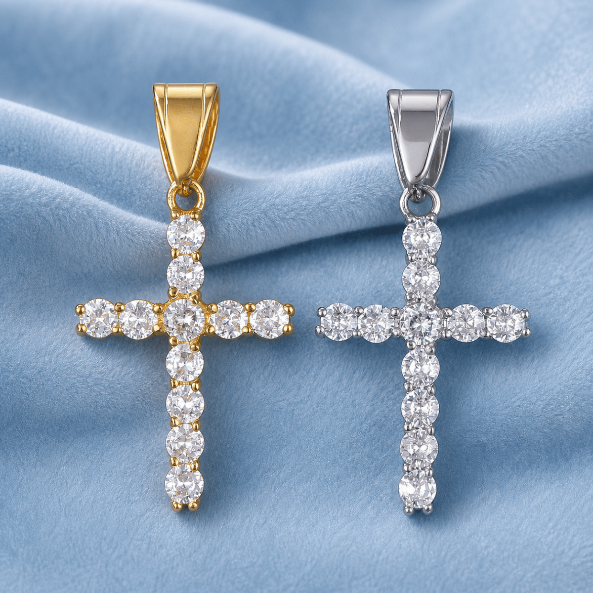 ICED CROSS PENDANT - jewelryresell