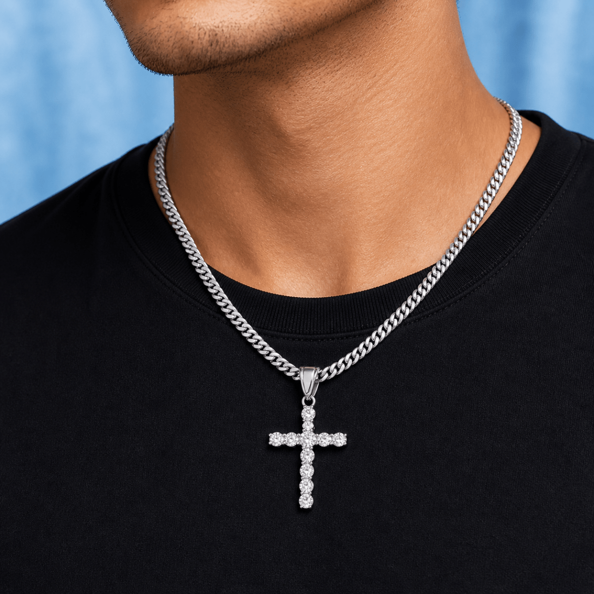 ICED CROSS PENDANT - jewelryresell