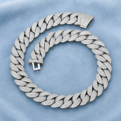 25MM CUBAN BRAELET BOX CLASP CZ