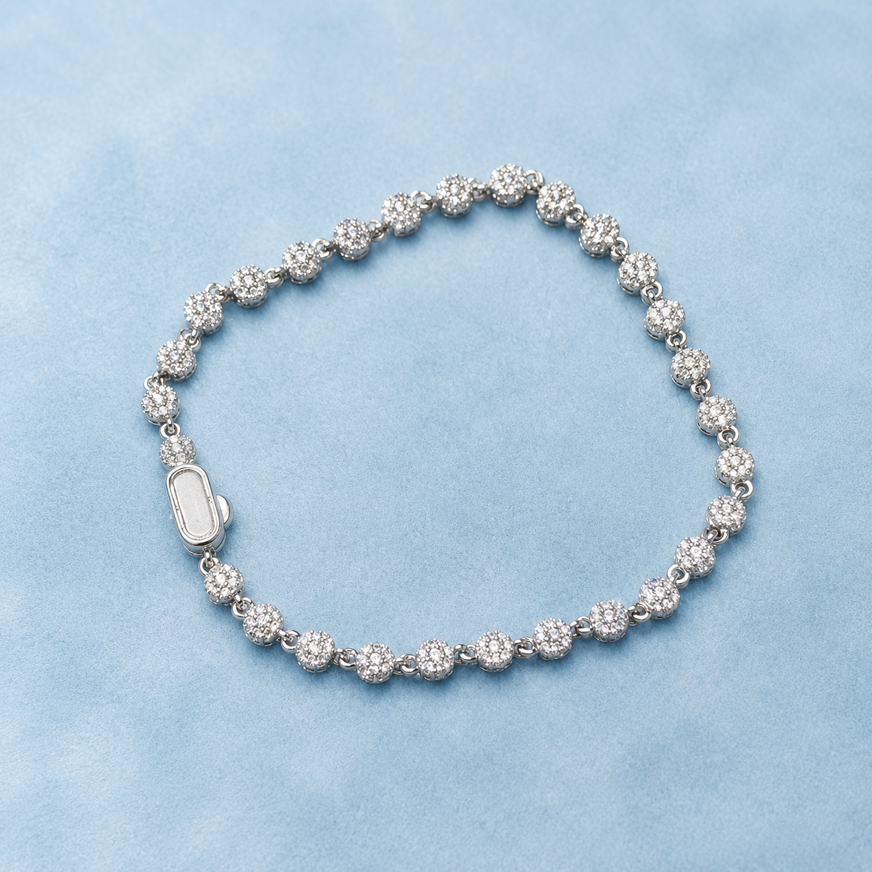 4MM ICED OUT BALL CZ BRACELET