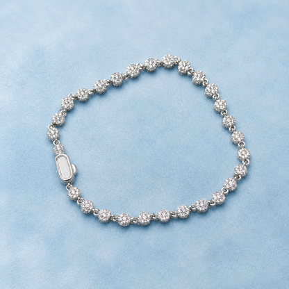 4MM ICED OUT BALL CZ BRACELET
