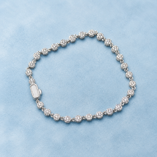 4MM ICED OUT BALL CZ BRACELET