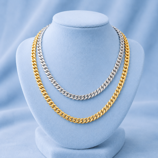 CUBAN LINK CHAIN 6MM PUSH CLASP
