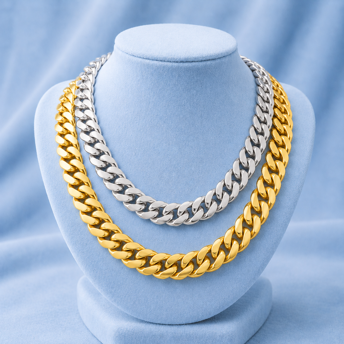 CUBAN LINK CHAIN PUSH CLASP 12MM