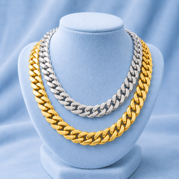 CUBAN LINK CHAIN PUSH CLASP 12MM