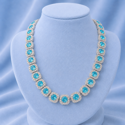 12mm Colored Baguette Chain 5a CZ