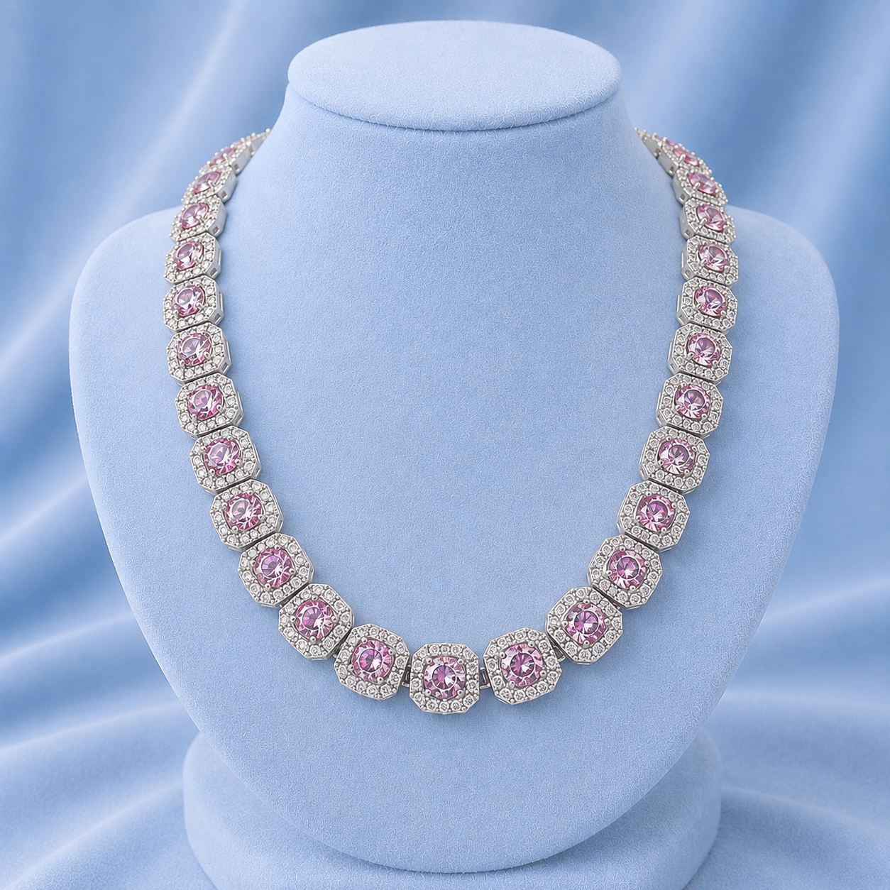 12mm Colored Baguette Chain 5a CZ