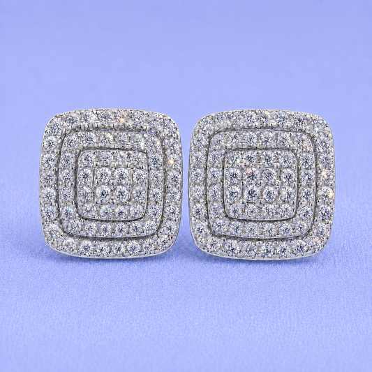 12MM BIG EARRINGS VVS MOISSANITE