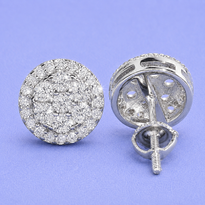 8mm CIRCLE EARRINGS VVS MOISSANITE