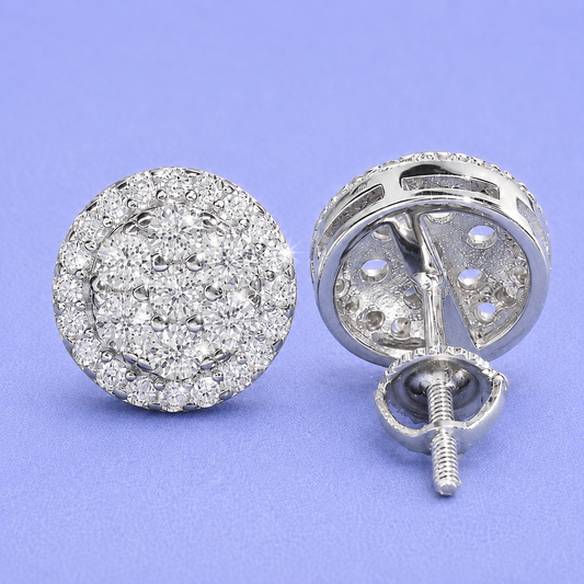 8mm CIRCLE EARRINGS VVS MOISSANITE