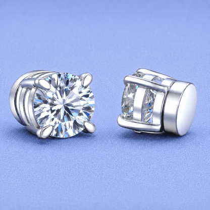 6.5mm Magnet Earrings VVS MOISSANITE