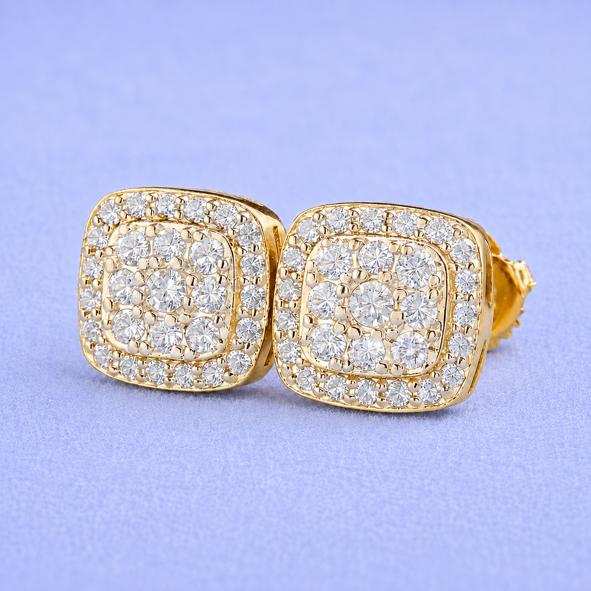 8MM STUD EARRINGS VVS MOISSANITE
